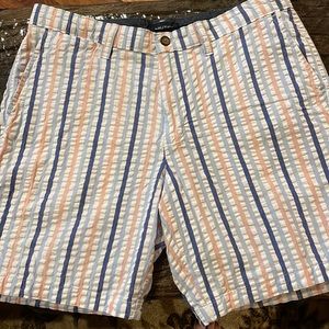 Men’s Nautica Stripe Shorts Size 34 Classic Fit 100% Cotton Great Condition